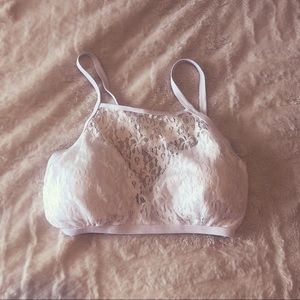 White lace bikini top